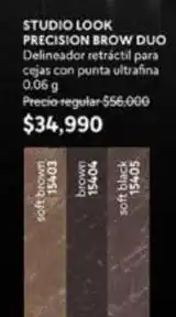 Cyzone Duo - studio look precision brow duo delineador retráctil para cejas con punta ultrafina 0.06 g oferta
