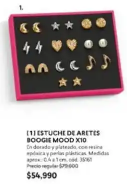 Cyzone Dorado - estuche de aretes boogie mood x10 oferta