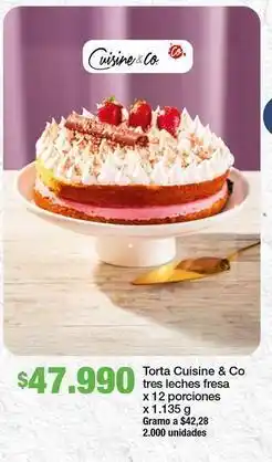 Jumbo Cuisine & co - torta tres leches fresa oferta
