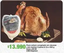Jumbo Cuisine & co - pavo entero congelado sin visceras y sin marinar oferta
