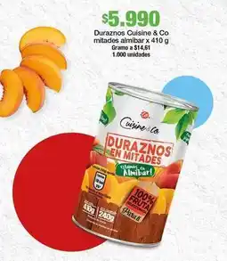 Jumbo Cuisine & co - duraznos en mitades almidbar oferta