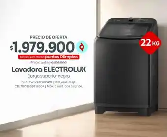 Lavadora electrolux carga superior negra