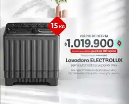 Olímpica Lavadora ELECTROLUX Semiautomática superior onix oferta