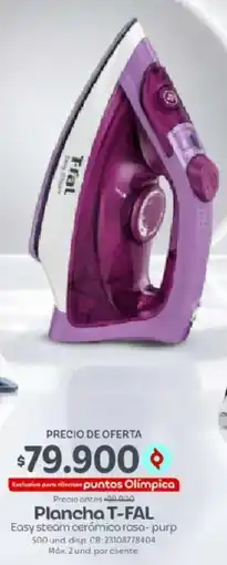 Olímpica T-FAL Plancha cerámica rosa-purp oferta