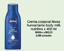 Jumbo Nivea crema corporal humectante body milk nutritiva oferta