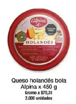 Jumbo Alpina queso holandés bola oferta