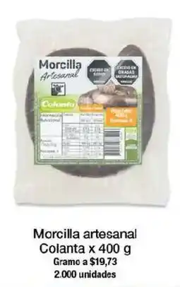 Jumbo Colanta morcilla artesanal oferta
