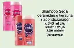 Jumbo Shampoo Sedal ceramidas o keratina + acondicionador oferta