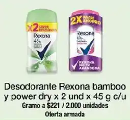 Jumbo Rexona desodorante bamboo y power dry oferta