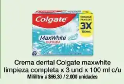 Jumbo Colgate crema dental maxwhite oferta