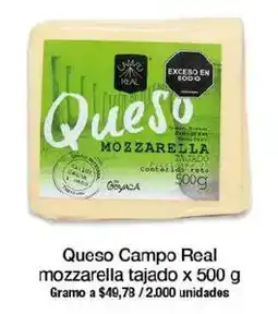 Jumbo Queso Campo Real mozzarella tajado oferta