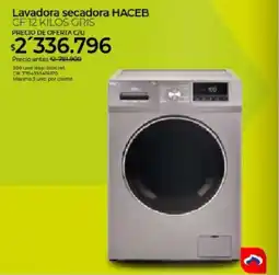 Olímpica Haceb lavadora secadora cf 12 kilos gris oferta