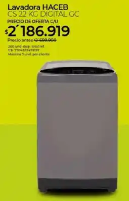 Olímpica Haceb lavadora cs 22 kg digital gc oferta