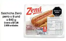 Jumbo Zenú salchicha super perro oferta