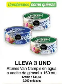 Jumbo Atunes Van Camp's en agua o aceite de girasol oferta