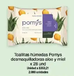 Jumbo Pomys toallitas húmedas aloe y miel oferta