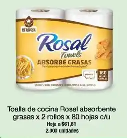 Jumbo Toalla de cocina Rosal absorbente grasas oferta