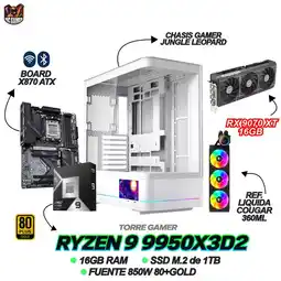 Falabella PC GAMER RYZEN 9 9950X3D2 - RX 9070 XT 16GB - 16GB DDR5 - SSD 1TB - X870 - RL 360mm - 850W Gold oferta