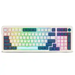 Falabella Teclado Gamer Inalámbrico Eisa Pro K686 96% Tri-Modo RGB Switch Red Blanco/Azul oferta