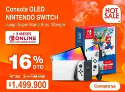 Alkosto Nintendo - consola oled switch juego super mario bros. wonder oferta