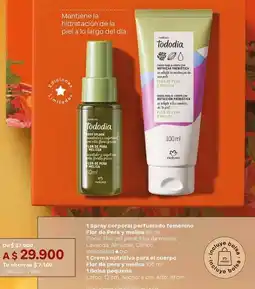 Natura Piel - spray corporal perfumado femenino + crema nutritiva para el cuerpo oferta