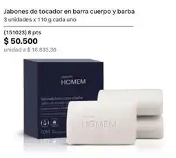 Natura Jabones de tocador en barra cuerpo y barba (151023) oferta