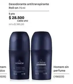 Natura Desodorante antitranspirante roll-on 75 ml oferta