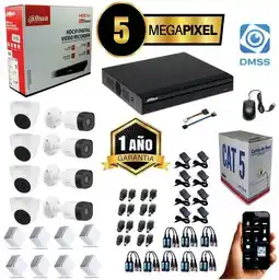 Falabella KIT CAMARAS DE SEGURIDAD 5MP DVR 8 CH + 8 CAMARAS oferta
