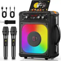 Falabella Karaoke con 2 Micros Inalámbricos Bluetooth Fiestas TWS/USB oferta