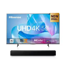 Falabella Televisor 50 A6SG Smart Tv UHD 4K Google TV y Barra de Sonido HS1000 oferta