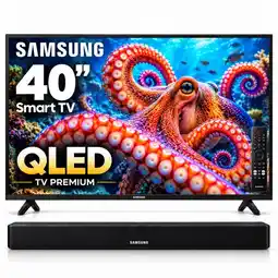 Falabella Combo Televisor 40″ Smart QLED QN40Q5F - Barra de Sonido HW-B400F Vision IA oferta