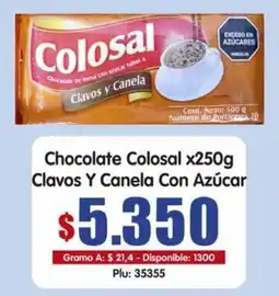 Surtifamiliar Chocolate Colosal Clavos Y Canela Con Azúcar oferta
