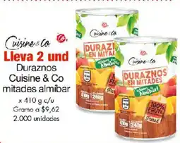 Metro Cuisine & Co Duraznos en mitades almidar oferta