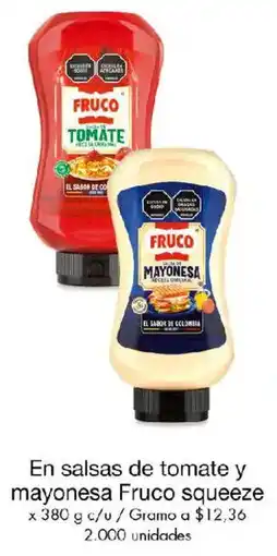 Metro Fruco salsas de tomate y mayonesa oferta