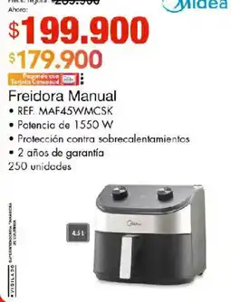 Metro Midea freidora manual oferta