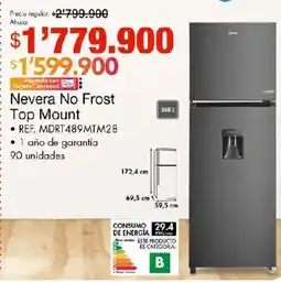 Metro Midea nevera no frost top mount oferta
