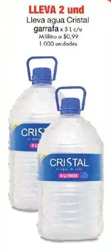 Metro Cristal agua oferta