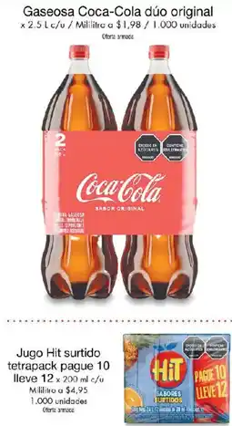 Metro Coca-Cola gaseosa dúo original oferta