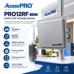 Falabella Lector RFID UHF PRO12RF Largo Alcance 12m Wiegand Control Acceso Vehicular oferta