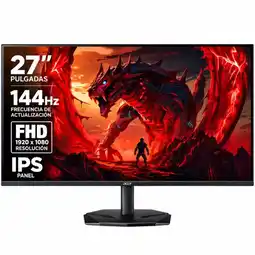 Falabella MONITOR GAMER KG270 P6BI 27 - FULL HD 1920×1080 - 144Hz - PANEL IPS - 1MS VRB - AMD FREESYNC - HDMI oferta