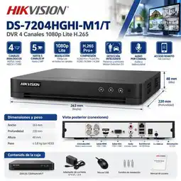 Falabella DVR DS-7204HGHI-M1/T 4 Canales 1080p Lite IA H.265 Pro+ Soporta cámaras IP 2MP oferta
