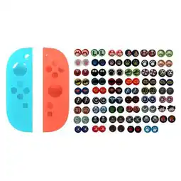 Falabella Protector En Silicona Neon + 2 Grips Para Control Joycon Switch 2 oferta
