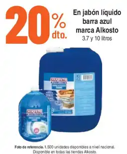 Alkosto Alkosto jabón líquido barra azul oferta