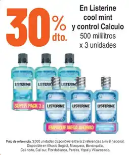 Alkosto Listerine cool mint y control Calculo oferta