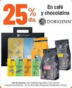 Alkosto D'ORIGENN en café y chocolatina oferta