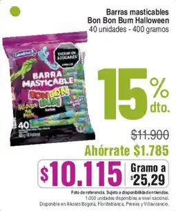 Alkosto Bon Bon Bum Halloween oferta