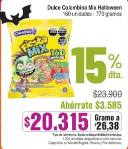Alkosto Dulce Colombina Mix Halloween oferta