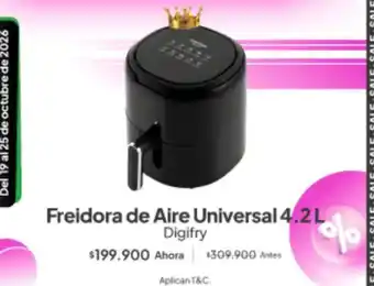 Universal - freidora de aire 4.2 l