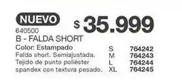 Carmel Textura - 640500 b - falda short oferta