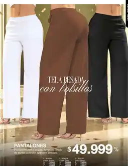 Carmel Pantalones tela pesada con bolsillos oferta